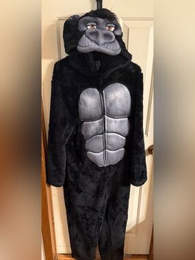 briefly stated, gorilla costume, unionsuit. adult size small. Unisex. Halloween.